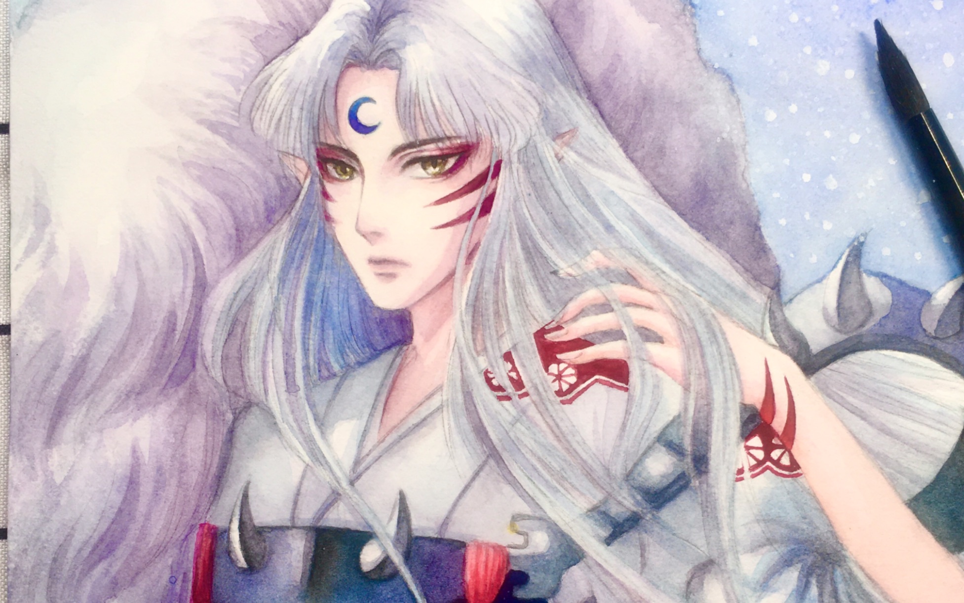 【水彩过程】杀生丸sama