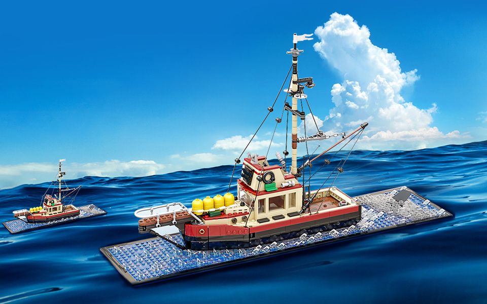 moc积木 大电影大白鲨1975-渔船