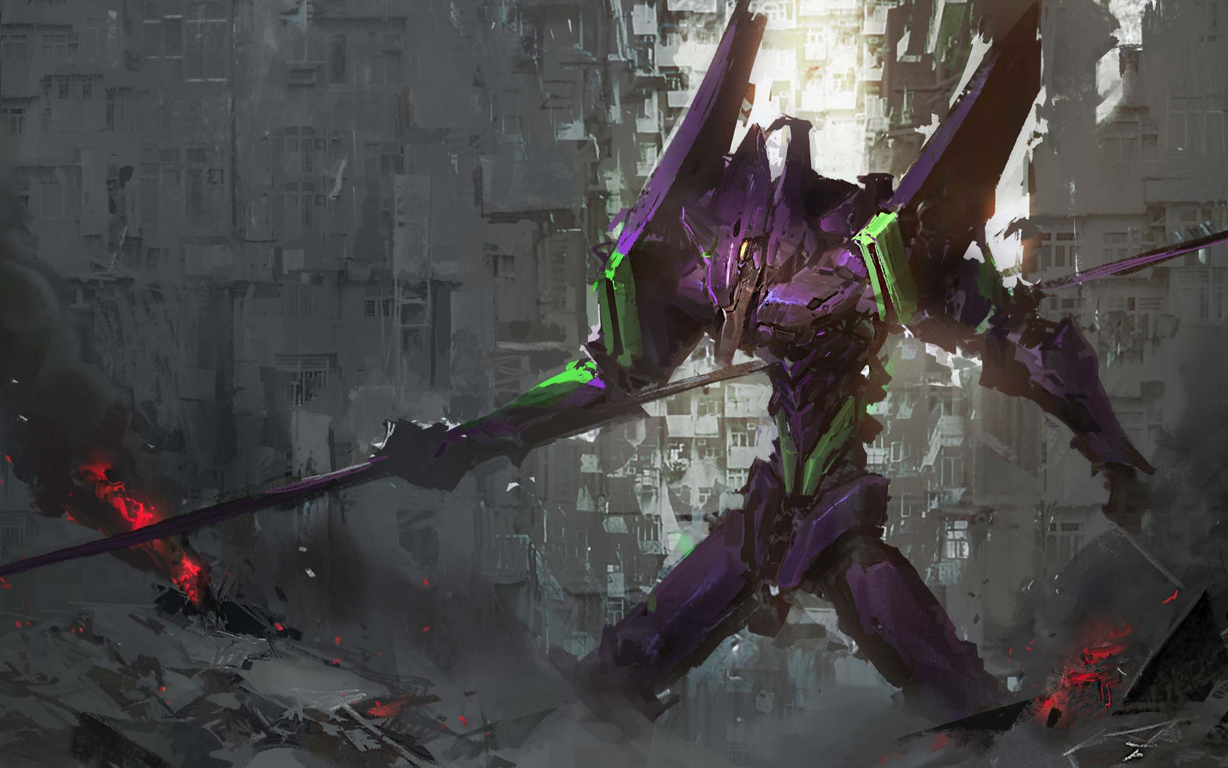 【新福音战士eva】板绘中的贴图技法 这不是魔法 只是很简单的原理_哔