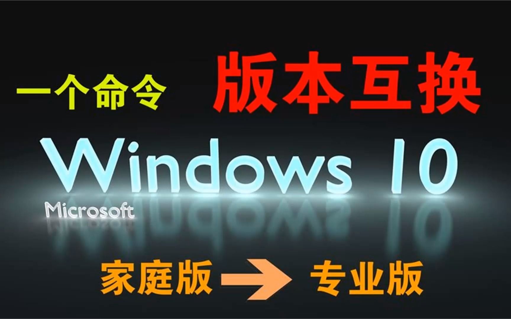 一个命令,可把windows10家庭版升级成专业版,转换后可永久激活哔哩哔哩bilibili