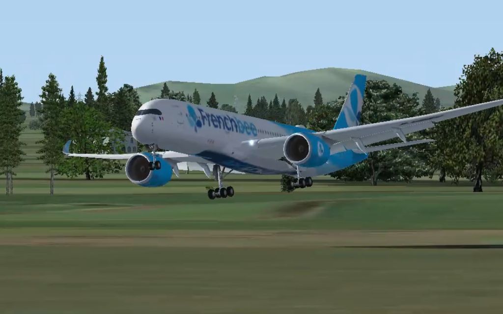 [FSX]A350降落无锡硕放ZSWX(跑道前这树是波音种的吗)哔哩哔哩bilibili