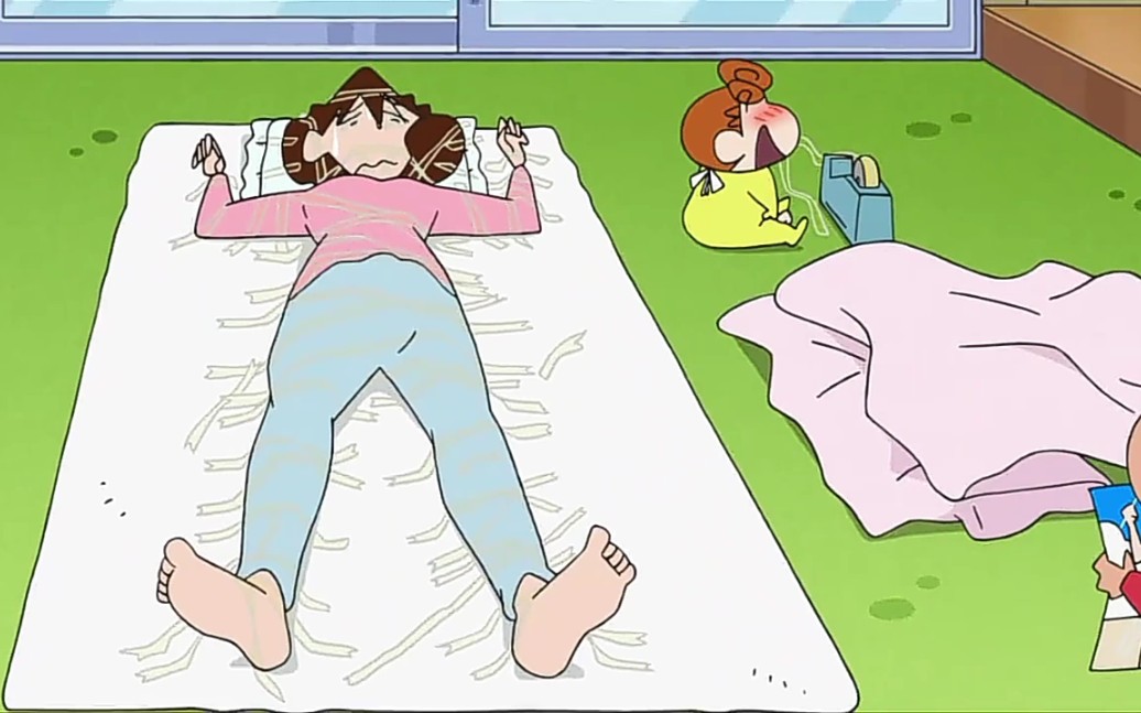 【野原向日葵cut】熊孩子小葵之被胶带缠起来的美伢(日语)