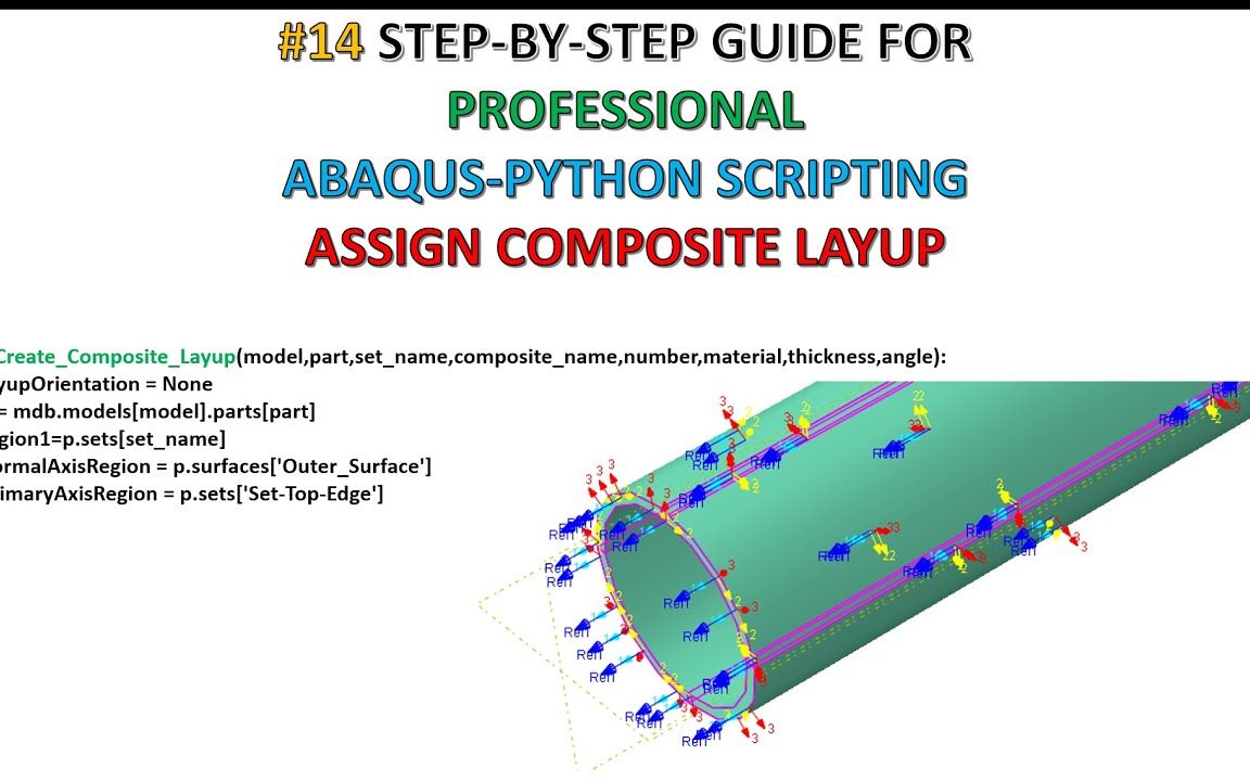 abaqus python #14 复合材料脚本Assign Composite Layup哔哩哔哩bilibili