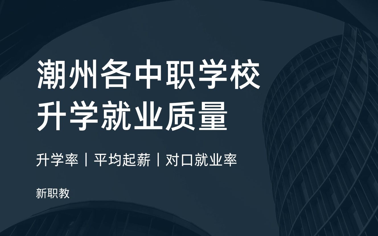 潮州职校(二)升学就业质量对比(含中专、中职、职高)|升学率|毕业生平均起薪|对口就业率|新职教科普|潮州中考|潮州初三|潮州职校|潮州公办学校|中专择...