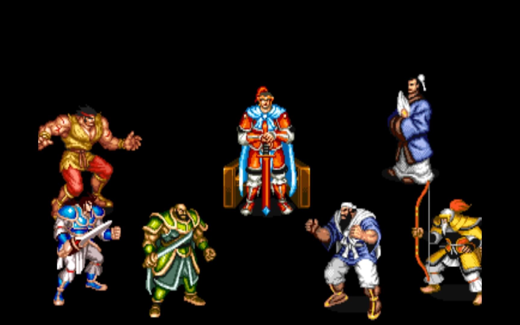 街机游戏三国志2吞食天地2三剑圣版双人闯关娱乐流程02通关