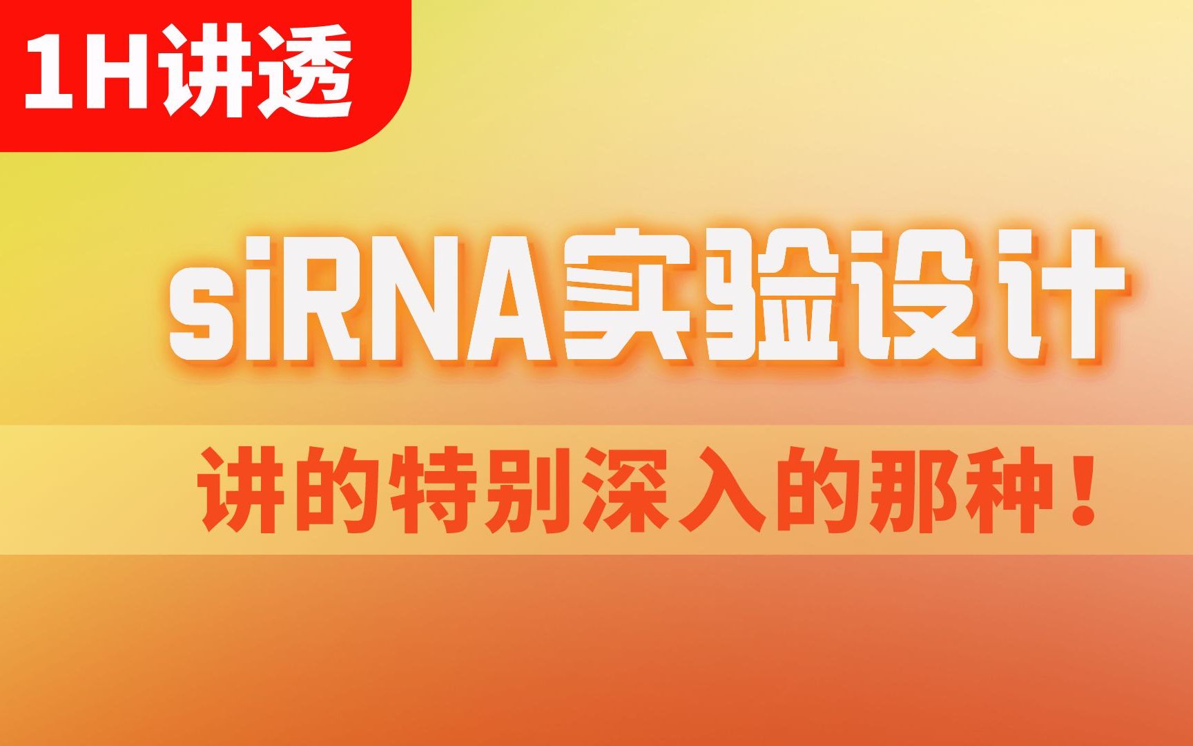 达人必修!siRNA引物设计大全实例分享哔哩哔哩bilibili