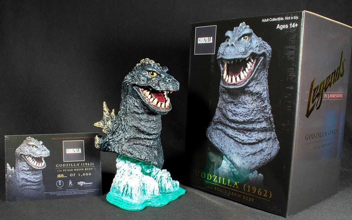 哥斯拉半身像 godzilla 1962 bust review (diamond select toys)