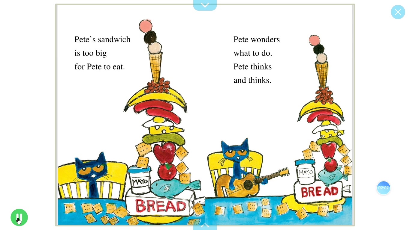 [图]皮特猫 中午的大餐 经典英文绘本 磨耳朵 I can read PETE THE CAT Pete's Big Lunch