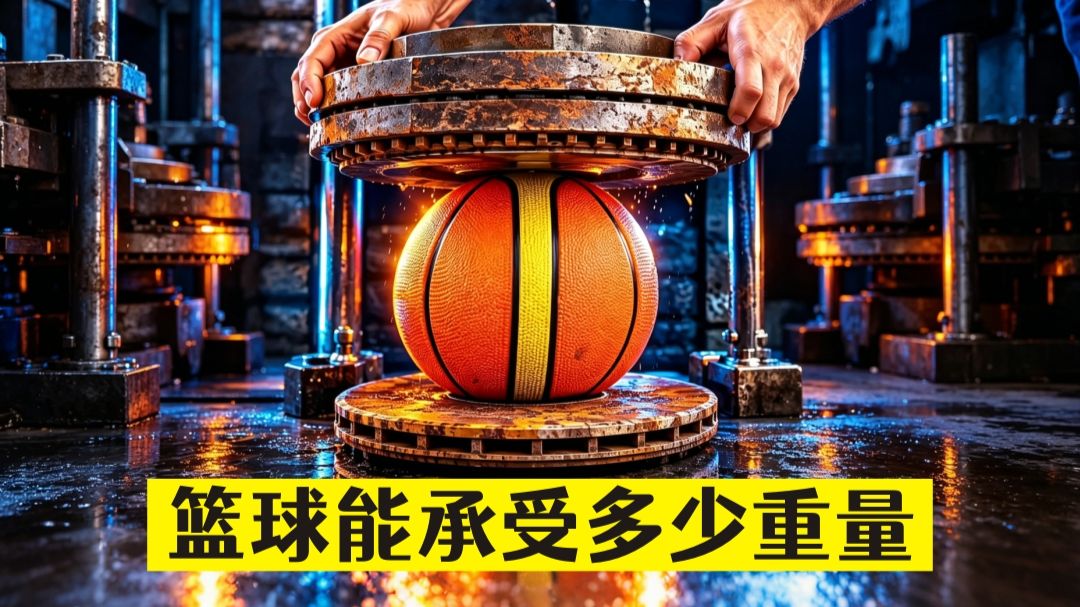 压力测试,篮球能承受多少重量,想不到这么多
