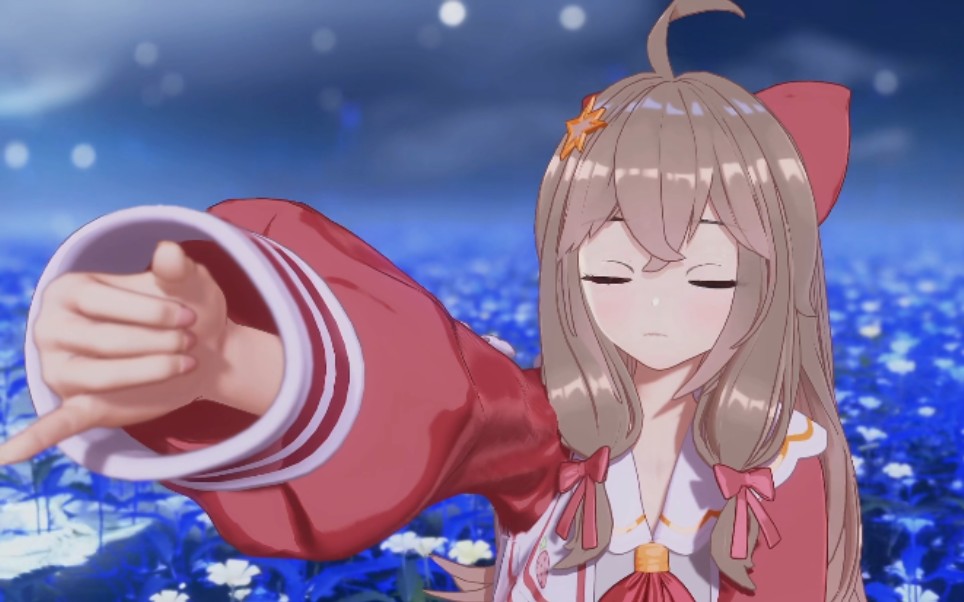 嘉然摸头拉钩比心对手指