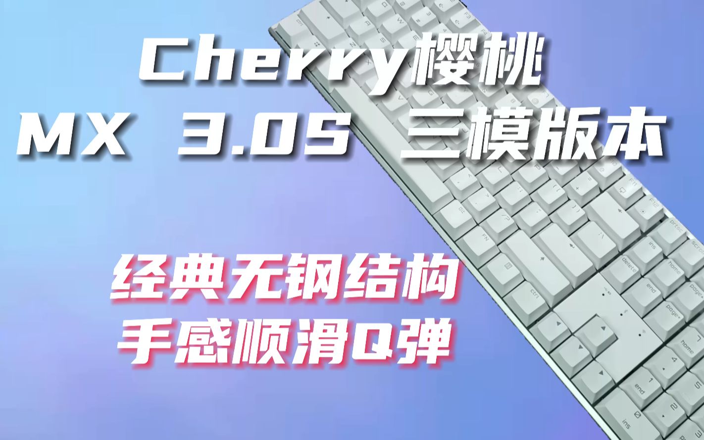 「Cherry原厂樱桃」无钢结构的机械键盘,手感如何?Cherry MX 3.0S三模版开箱试玩哔哩哔哩bilibili