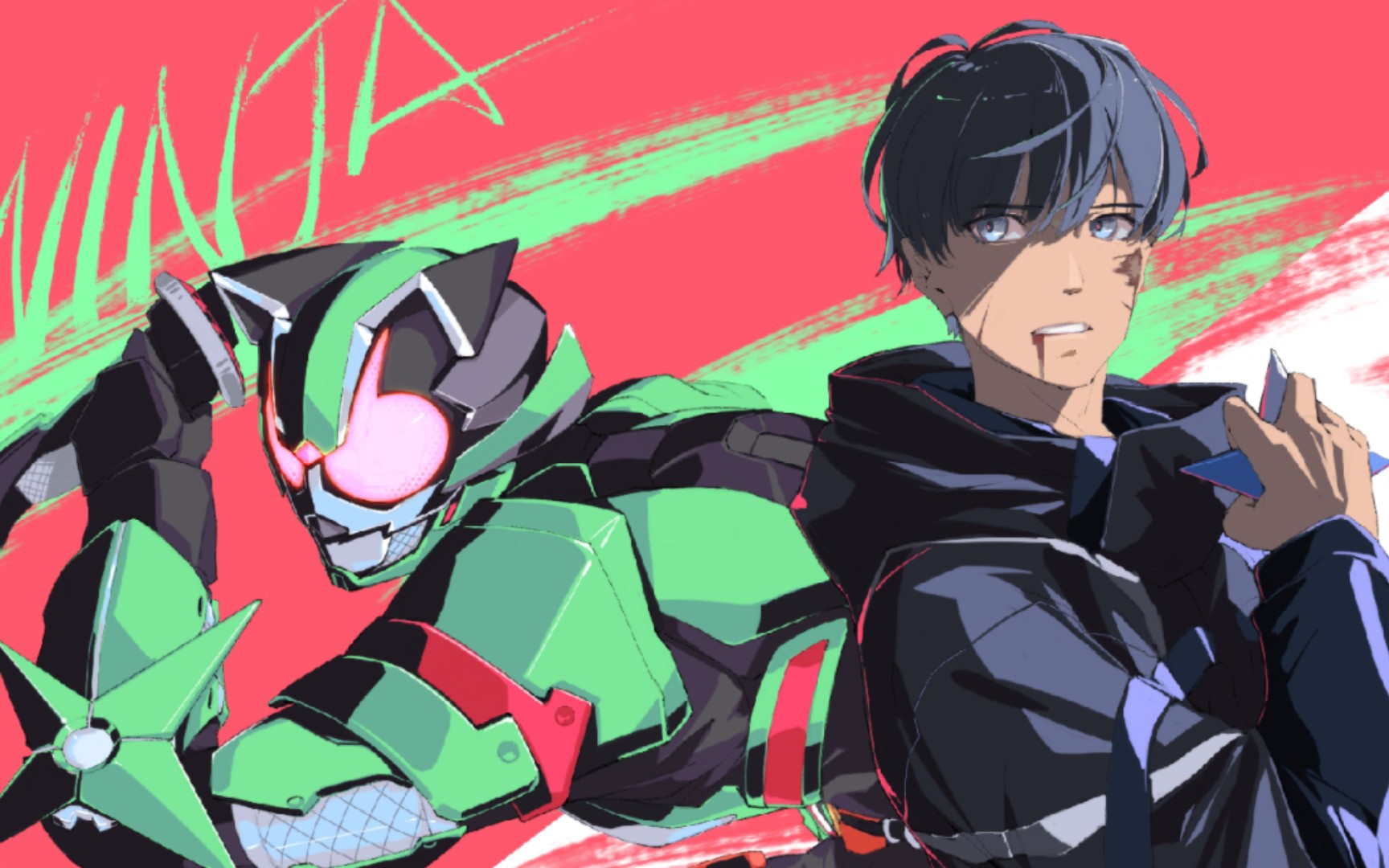 【绘画过程】假面骑士tycoon 太狸_哔哩哔哩_bilibili