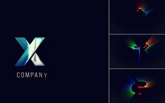 ae模板-扫光发光背光特效的动态logo片头模板标识品牌商品店铺标志 ae