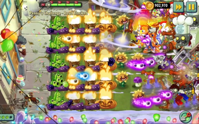 [pvz2 rfl]潘妮的挑战 第十五周 豌豆荚 火炬树桩 爆炸藤蔓 终极番茄