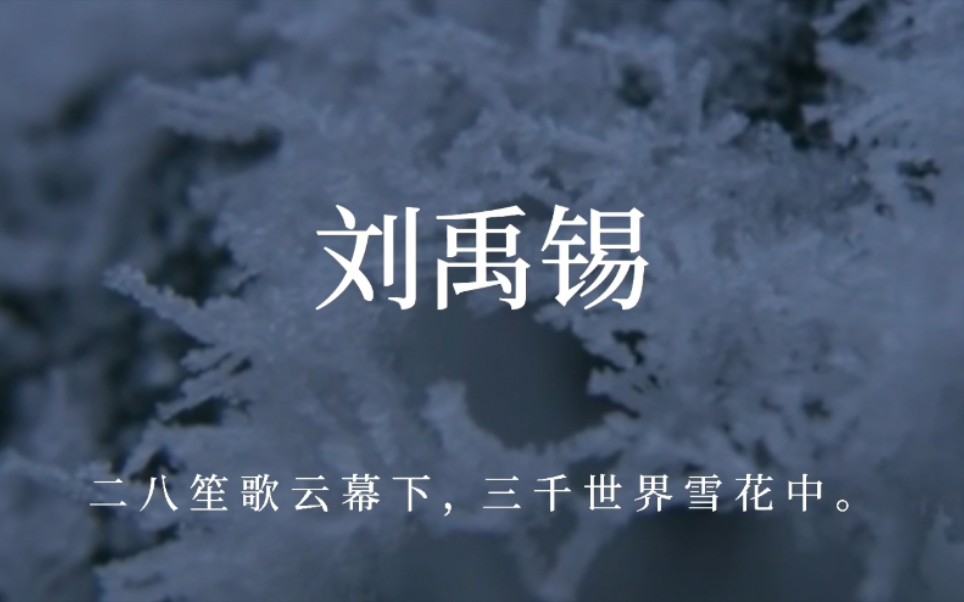 【刘禹锡】“二八笙歌云幕下,三千世界雪花中.”哔哩哔哩bilibili