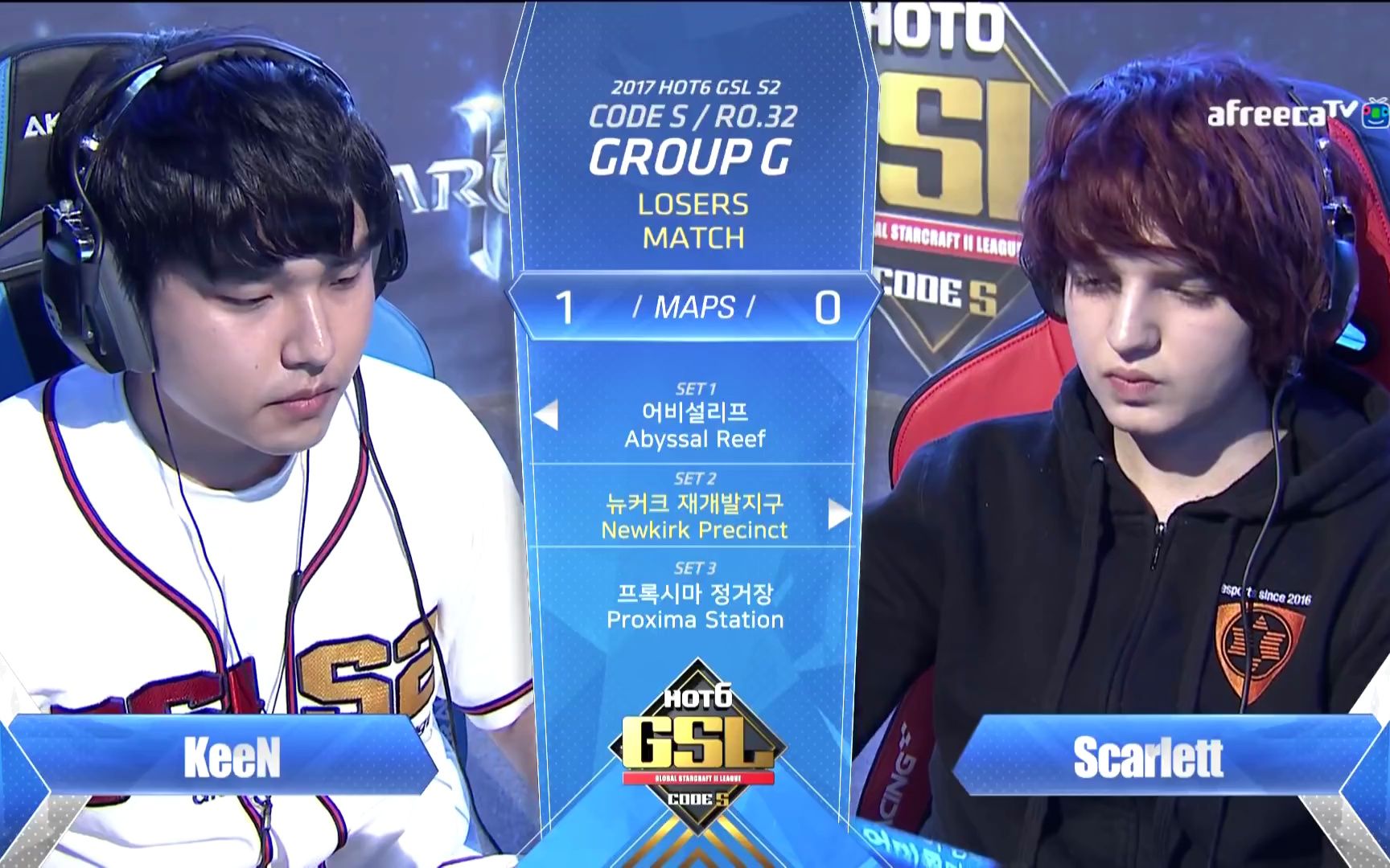 星际争霸2 一发核弹入魂 Scarlett vs KeeN [2017 GSL Season 2]Code S Ro.32 Group G Match4星际争霸2