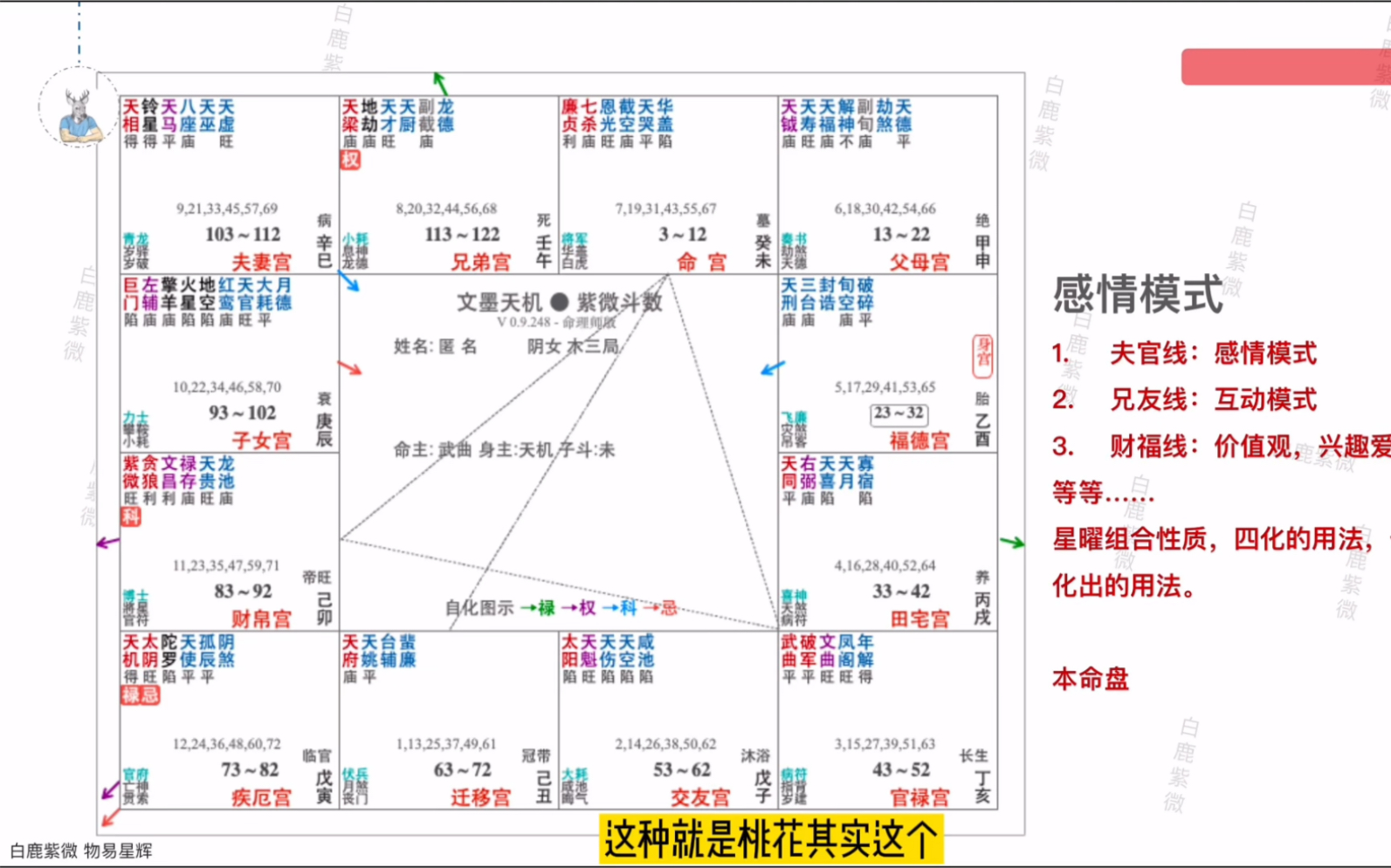 260白鹿紫微斗数从0到1:女海王感情大限盘【2】脚踏多只船自己也困扰该怎么办? #紫微斗数# #八字# #感情# #出轨# #心理学# #玄学# #命理#哔哩哔哩...