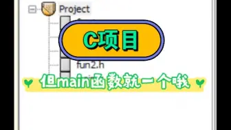 C项目main函数就一个哦