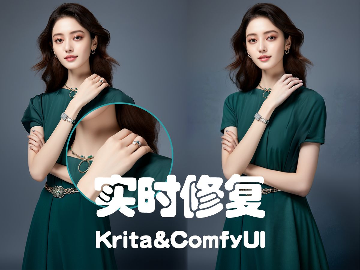 ai实时图片修复krita&comfyui