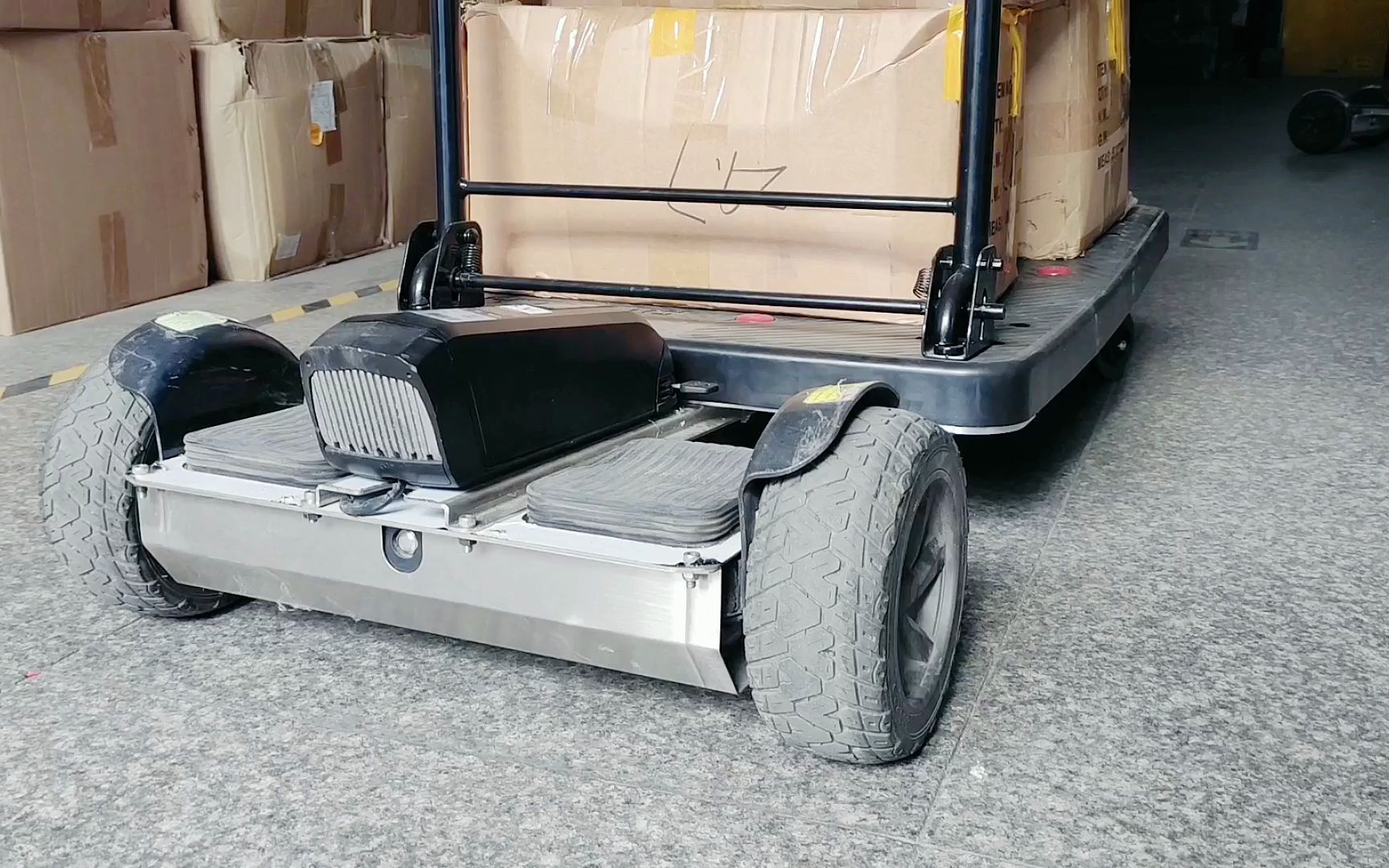 智能电动手推车物流拣货小推车仓库平板车四轮搬运拉货工具