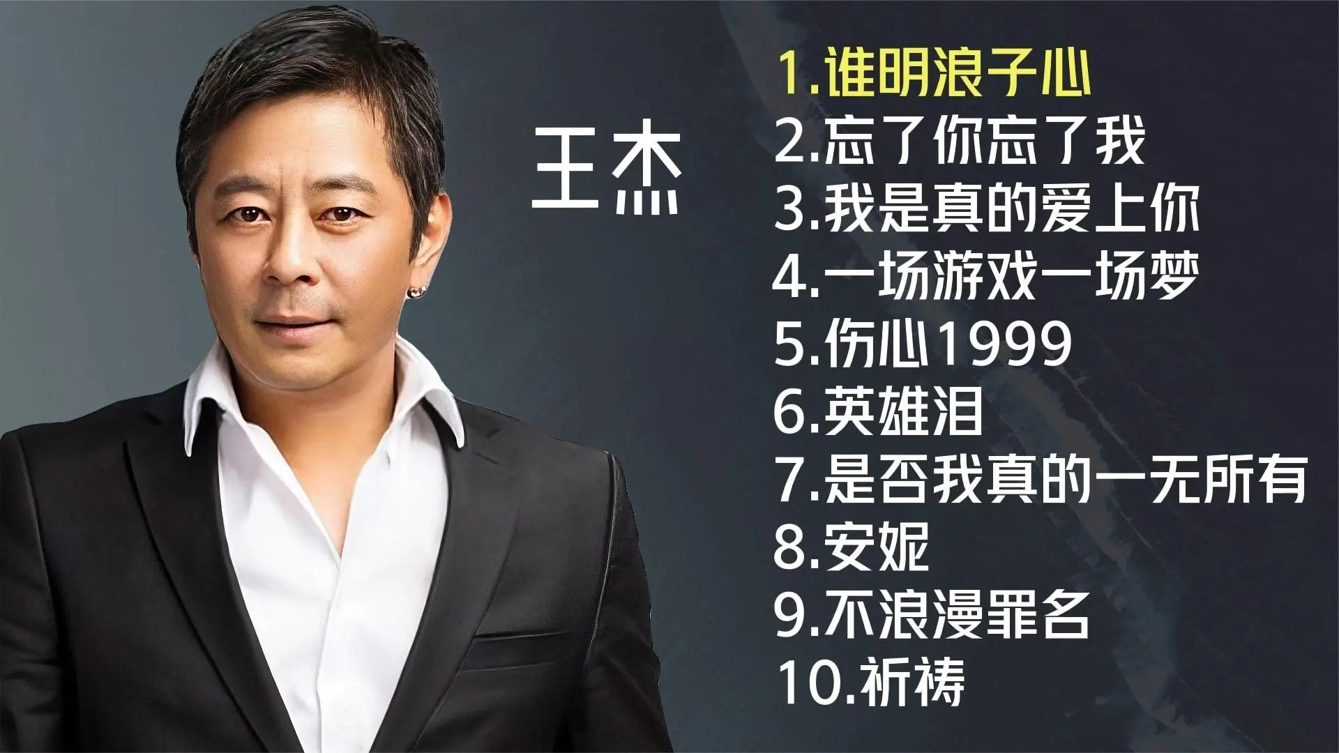 王杰十首经典歌曲_哔哩哔哩_bilibili