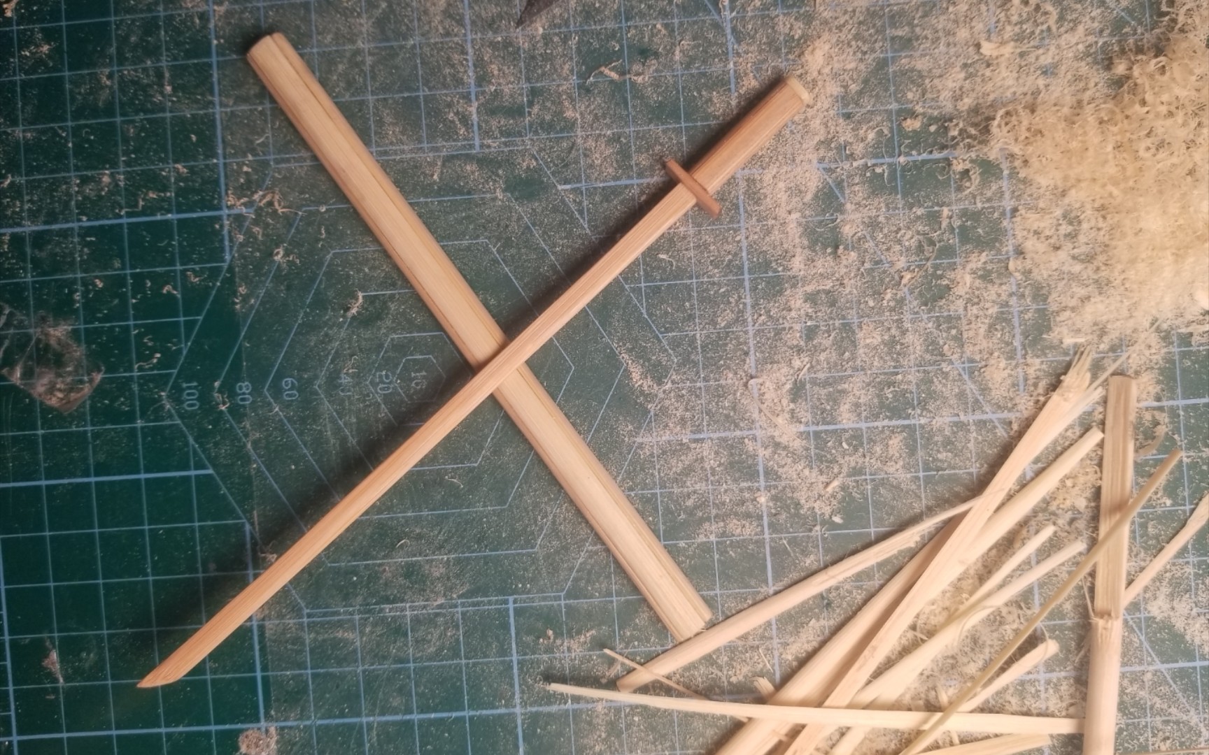 活动作品用五根筷子做出的木刀是什么样