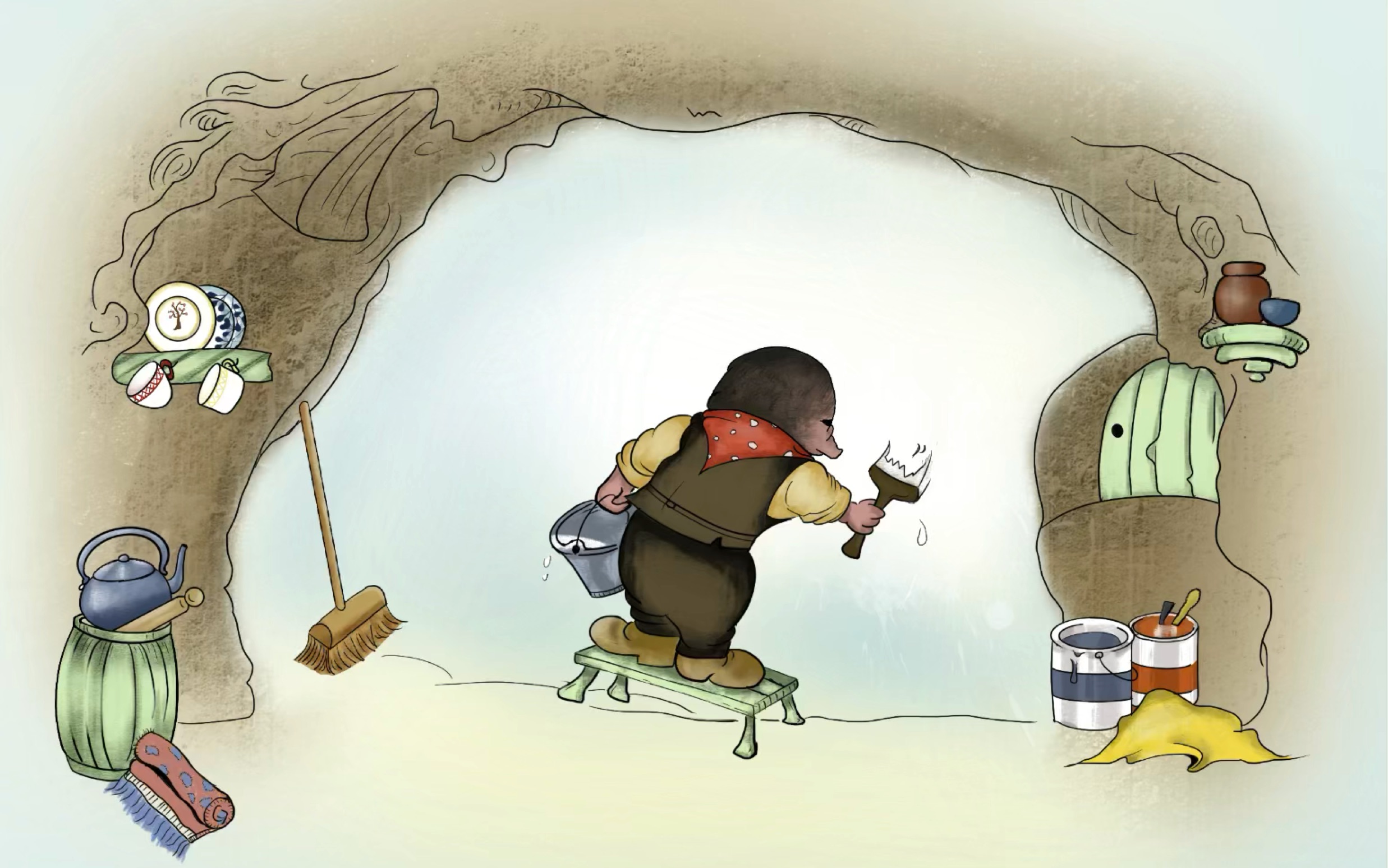 procreate-临摹儿童插画 绘本《柳林风声》