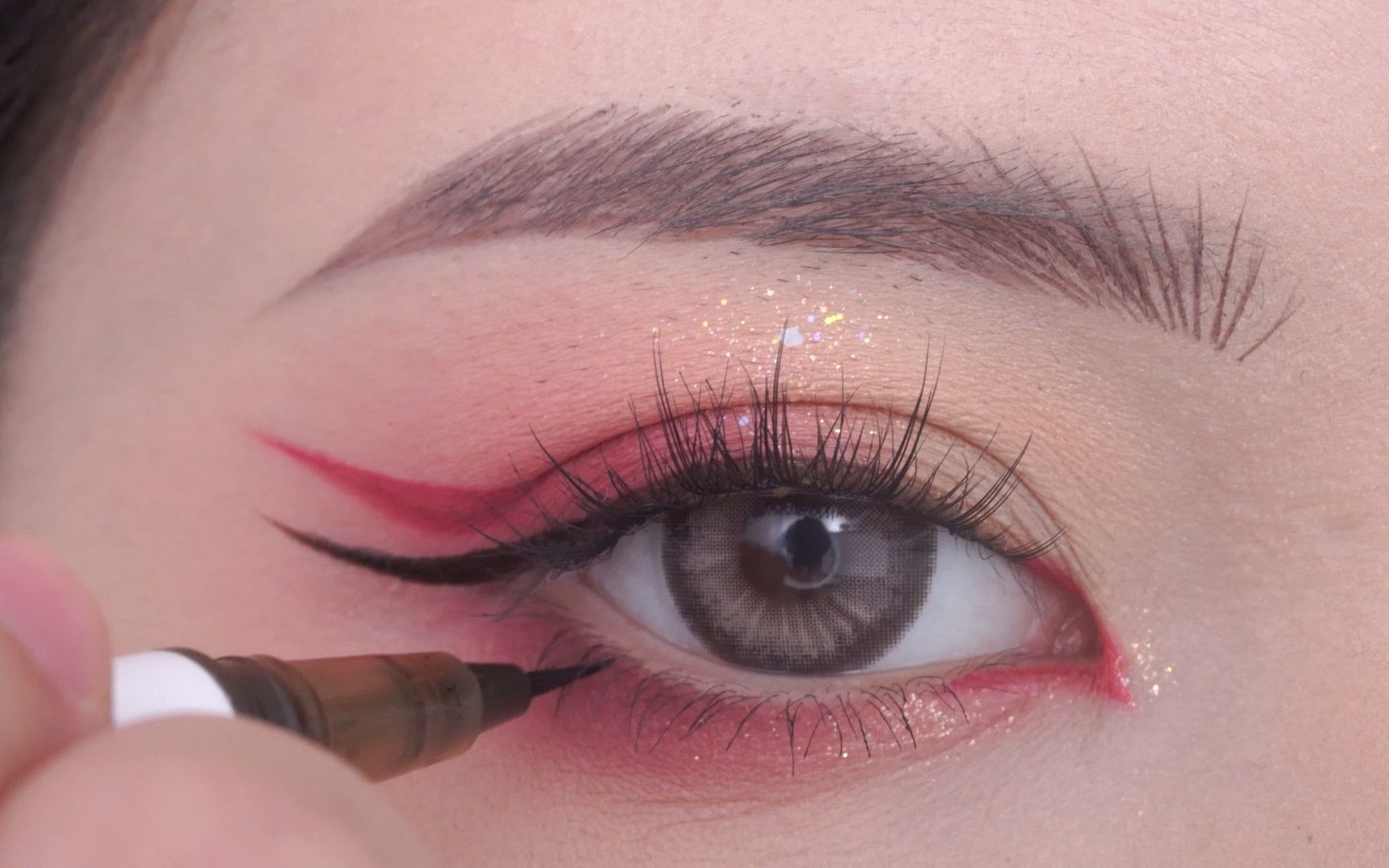 第26集 灵动魅惑钓系狐狸眼妆 眼线画法分享#美妆 #化妆过程 #下眼线