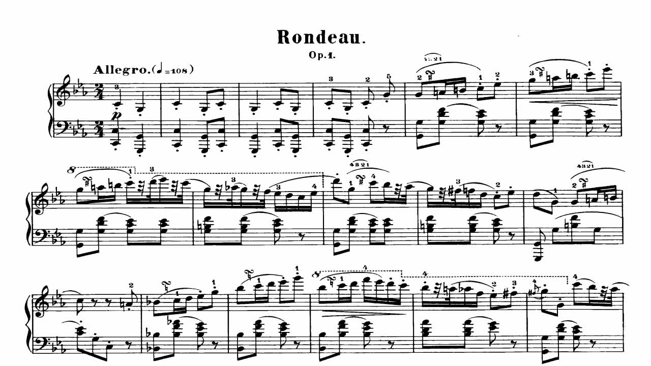 钢琴肖邦c小调回旋曲作品1