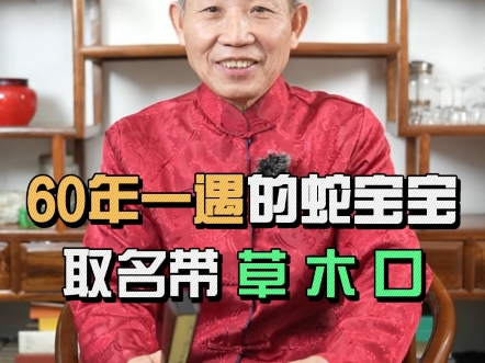 给60年一遇的蛇宝宝取名,带草 木 口字推荐哔哩哔哩bilibili