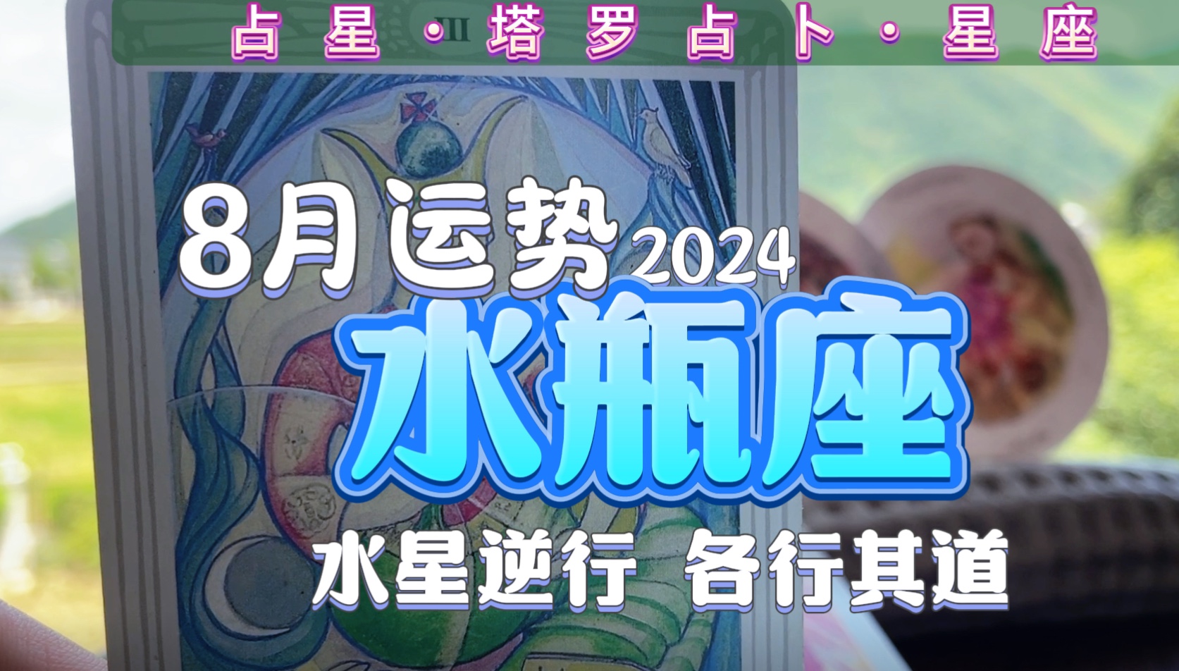 水瓶座|8月运势|塔罗牌|星座|占星|2024