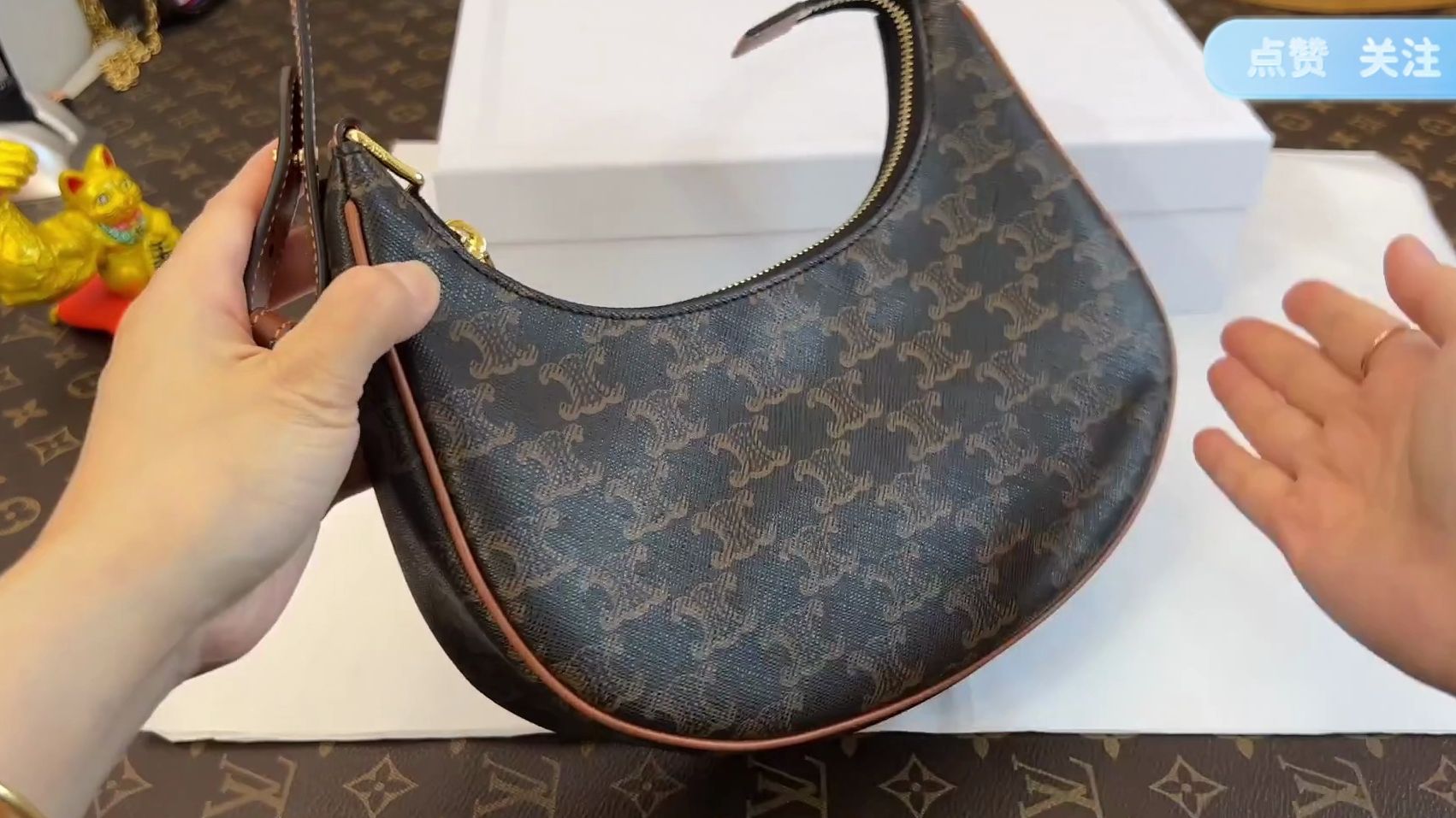 celine凯旋老花腋下包ava单肩包 太喜欢啦