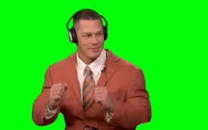 Descargar video: 赵喜娜带着耳机跳舞高清绿幕素材|John cena dancing with the headphones