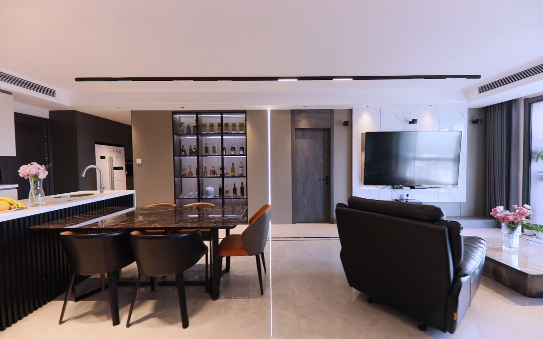 【案例】20220122期极智装:空间互换&美式家具融入现代简约风 160㎡平