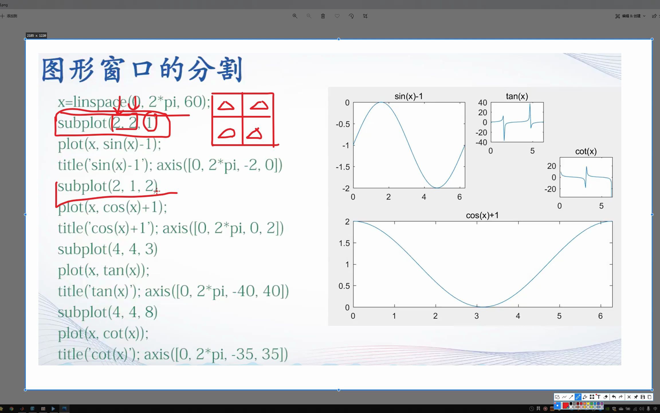 [图]matlab画图之子图绘制-图形窗口的分割