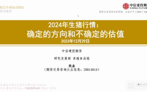 2024年生猪行情 重新解构猪价波动哔哩哔哩bilibili