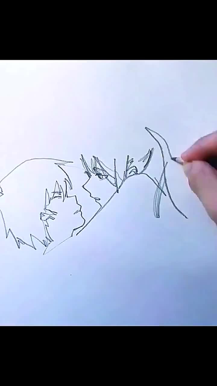 教你画撒狗粮的情侣#学画画 #画画 #零基础学画画 #手绘 #人物画