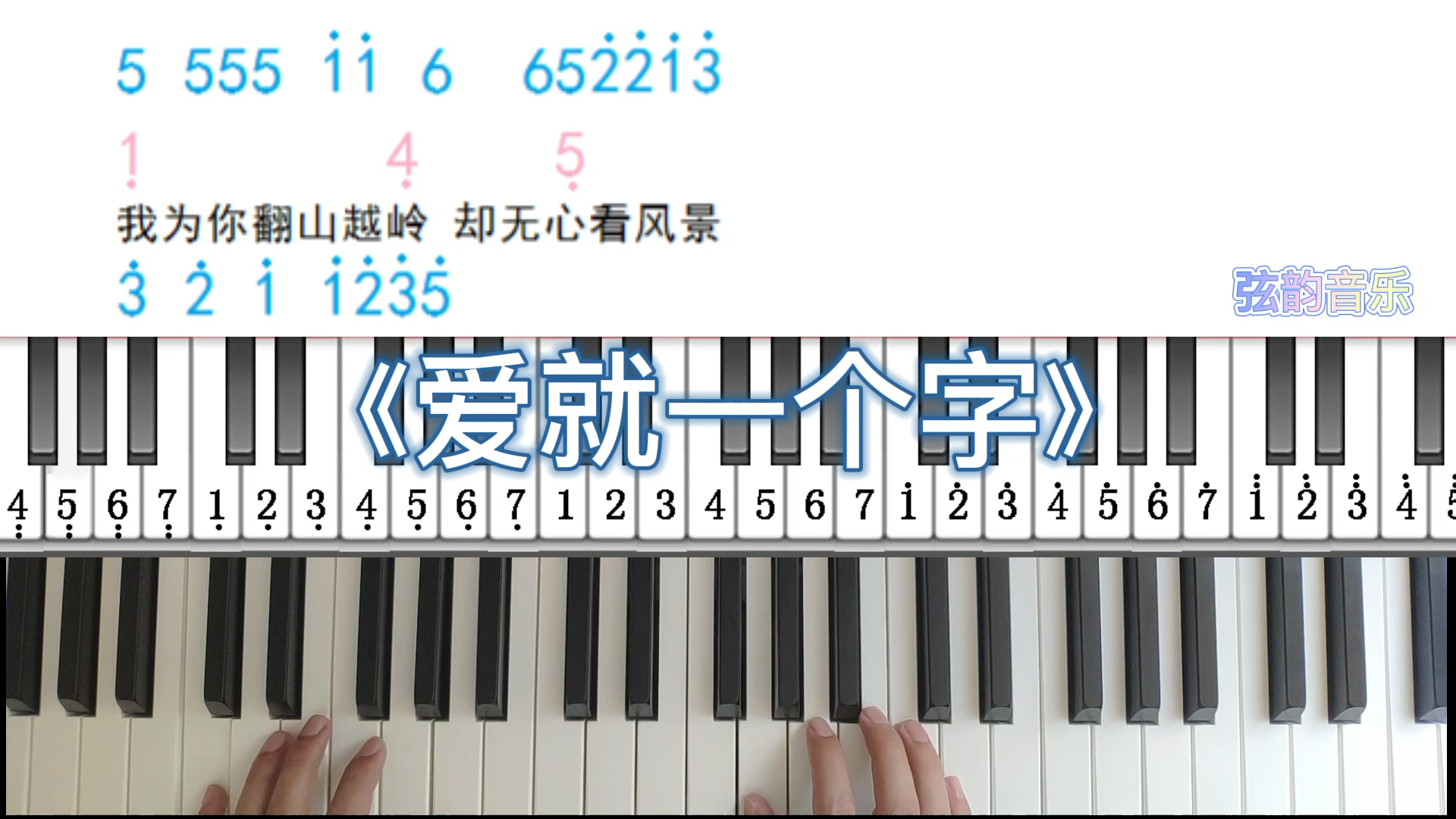 张信哲《爱就一个字》钢琴版附双手简谱教学哔哩哔哩bilibili