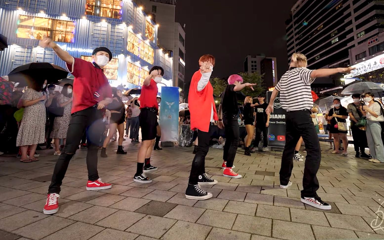 ace弘大街头雨中热舞undercoverkpopinpublic