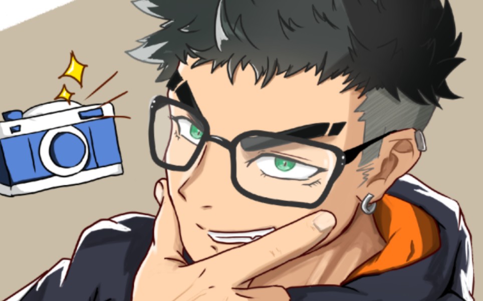 给我的黑皮同事小哥画个头像,顺便赚叔叔点米