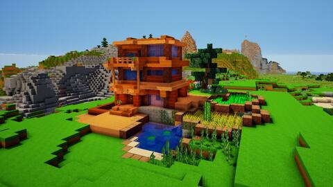 Minecraft个人创意设计 木板房 Minecraft个人创意设计 木板房