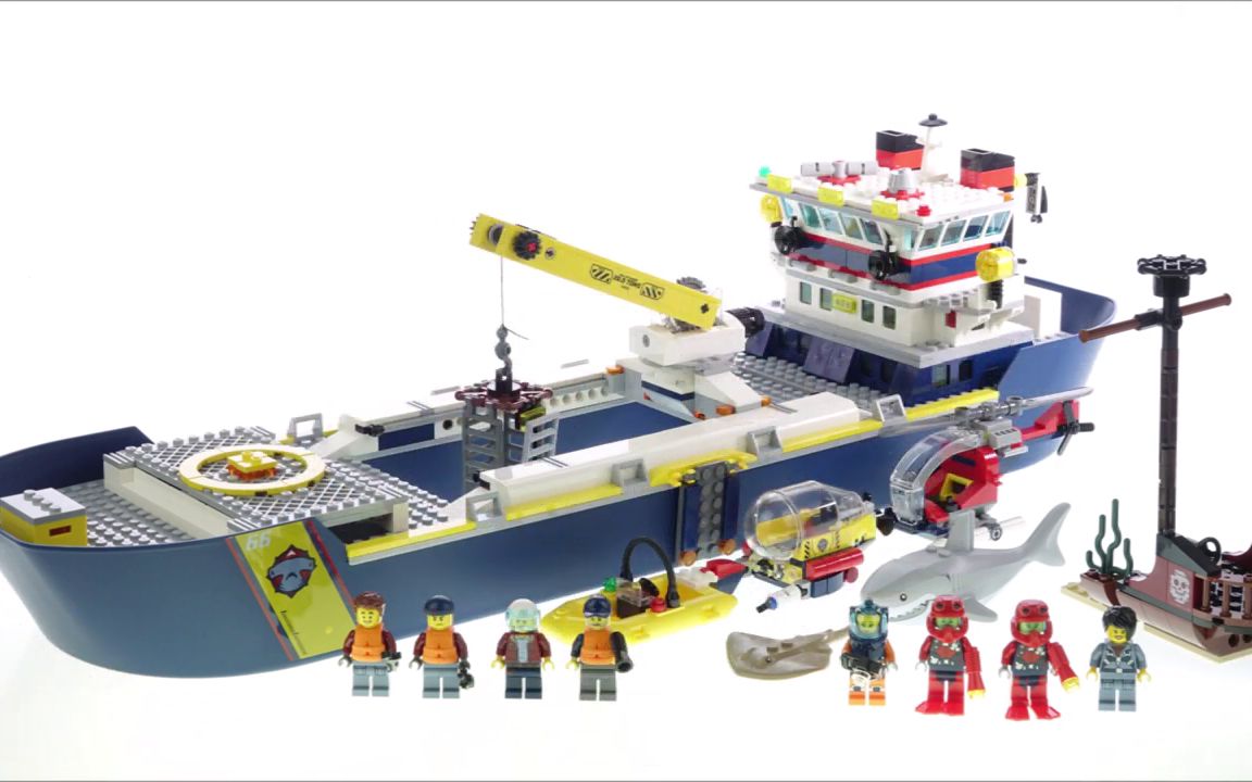 乐高城市oceanexplorationship60266速拼