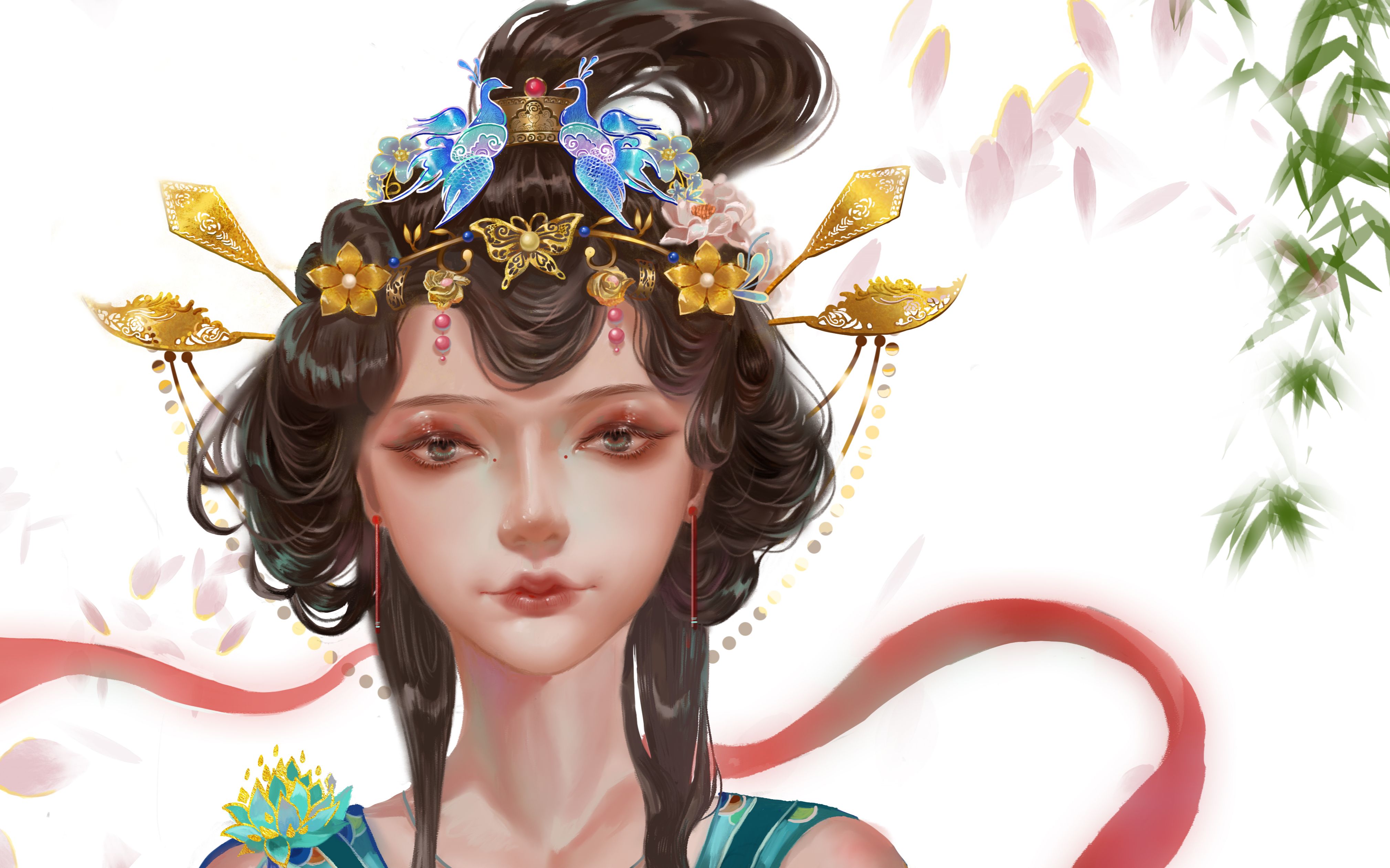 【绘画过程】【古风】君不见妾嫣然一笑醉人红颜 厚涂 板绘