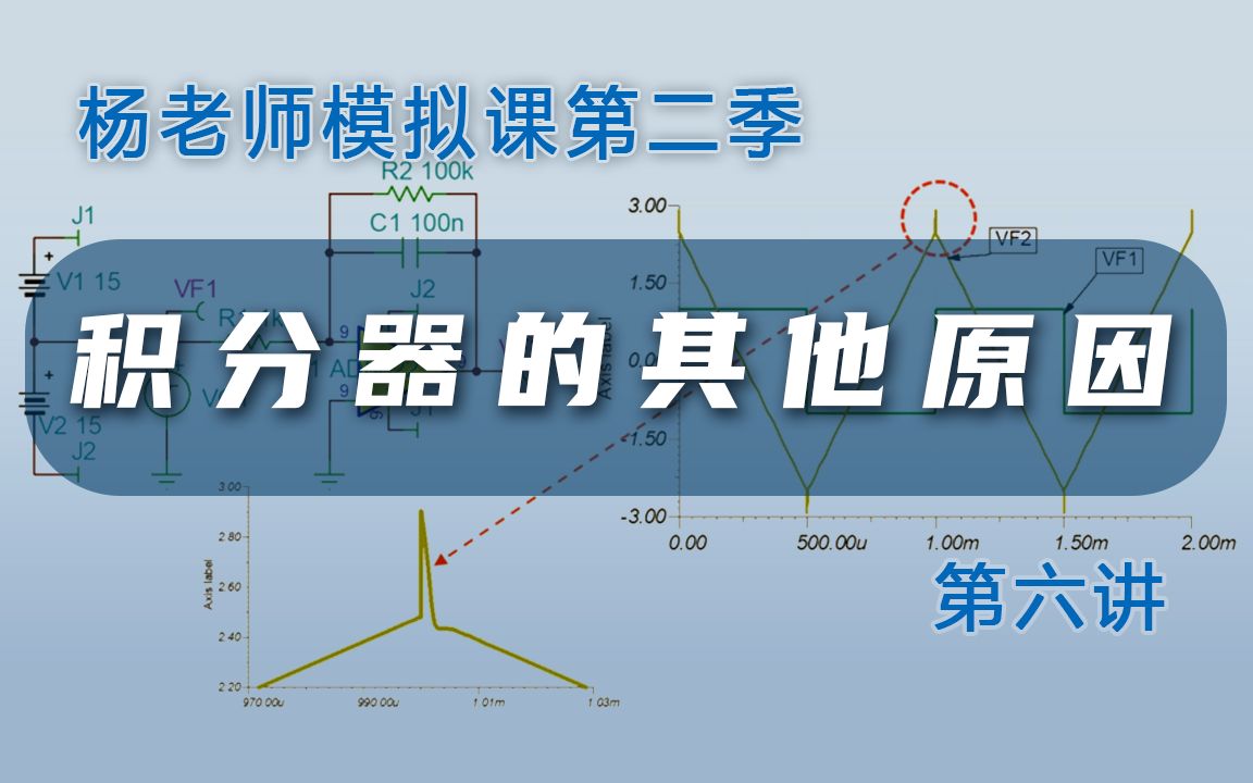 【模拟课第二季】积分器的其他问题| 西安交大杨建国 模电问题与解答系列 #第六讲哔哩哔哩bilibili