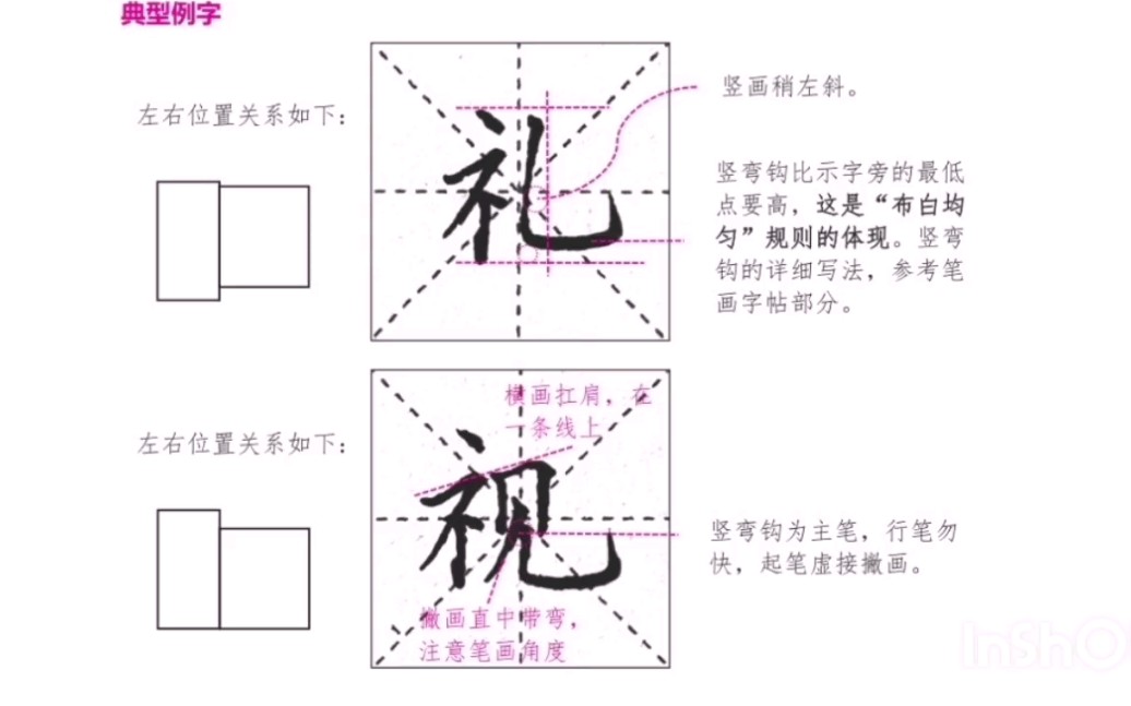 [图]同样有示字旁，同样是竖弯钩，为啥“礼”的竖弯钩偏上