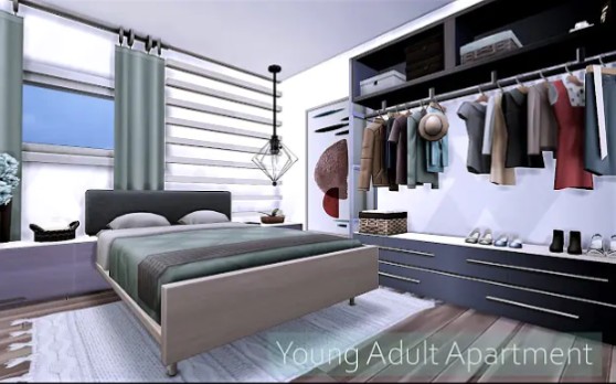 【模拟人生4速建|搬运】Young Adult Apartment|NoCC| 附百度云链接