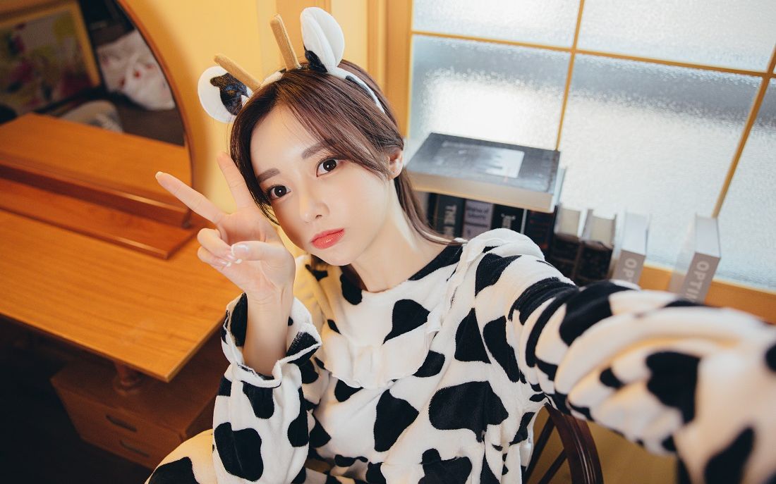 孙允珠 sonyoonjoo 苏格兰牧场乖甜奶牛萌神睡衣2