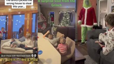 【tiktok】圣诞节临近，又到了<em class="keyword">格林奇</em>突袭小孩恶作剧活动，场面高能