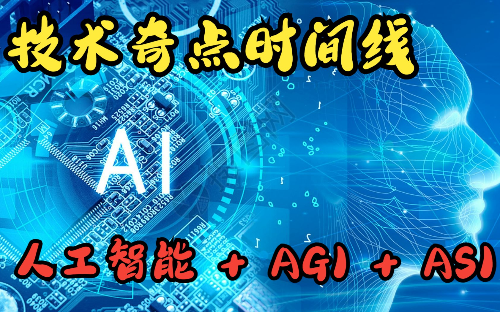 [图]技术奇点时间线 人工智能 + AGI + ASI