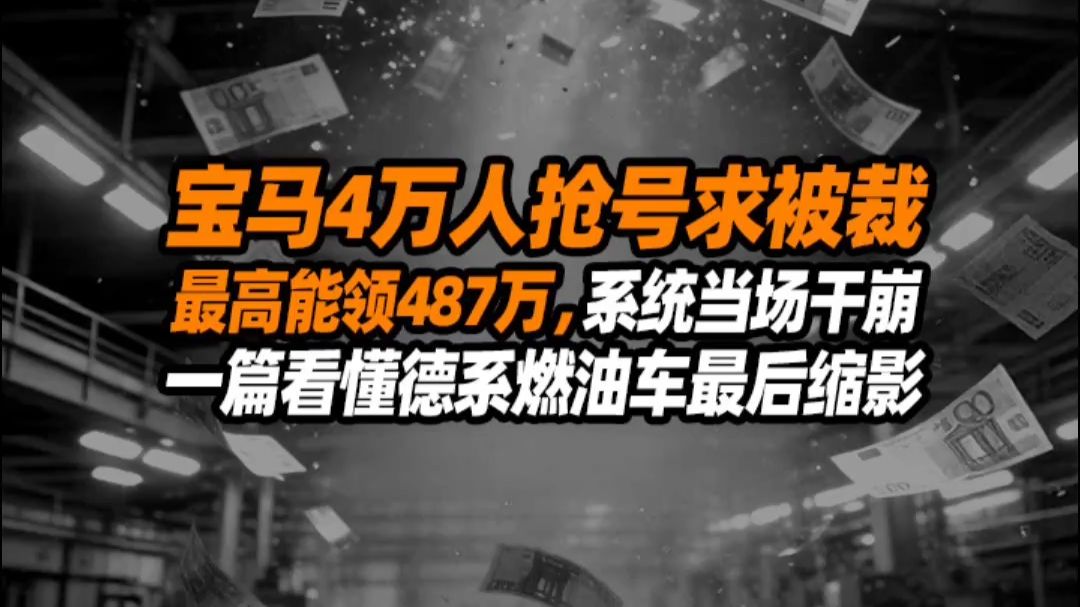 宝马4万人抢号求被裁，最高能领487万，系统当场干崩